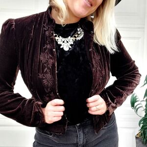Apt. 9 Dark Brown Velvet Women's Blazer
